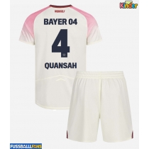 Bayer Leverkusen Jarell Quansah #4 Auswärts Trikotsatz Kinder 2025-26 Kurzarm (+ Kurze Hosen)